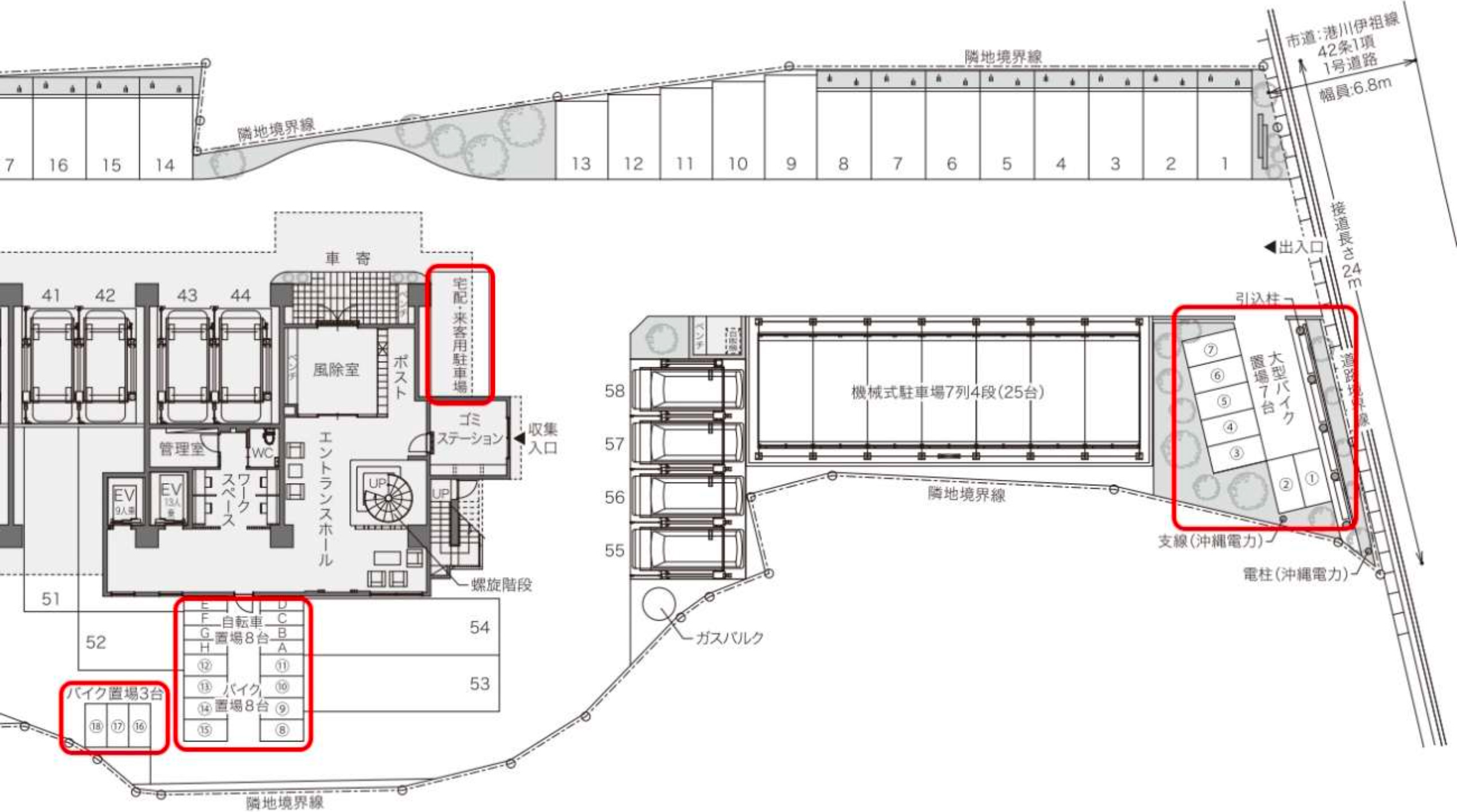敷地配置図（駐輪場）